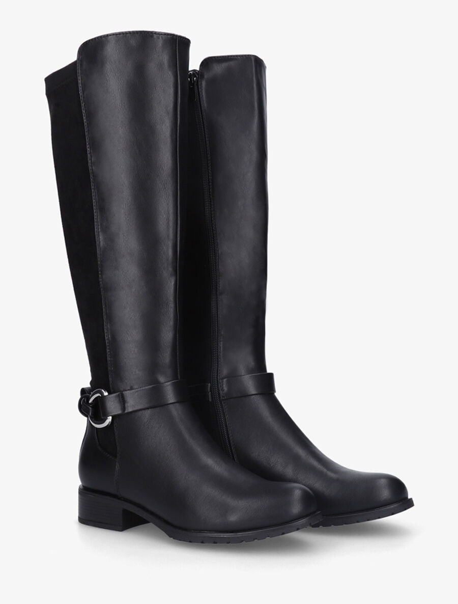 Bottes bi-matière unies - Noir - 4
