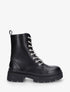 Bottines à languette et lacets strassés - Noir - 1
