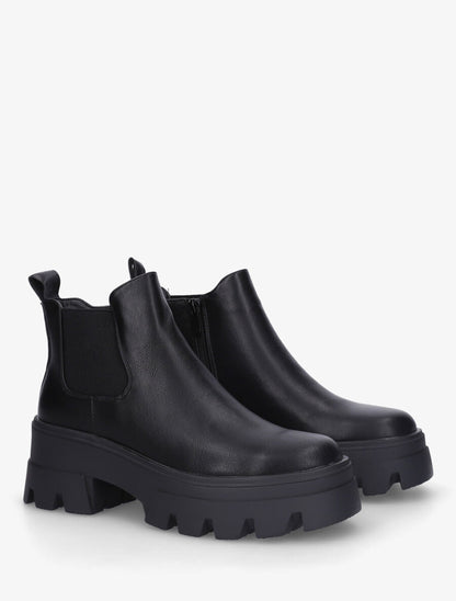Chelsea boots à semelle crantée - Noir - 4
