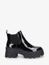 Chelsea boots vernies à semelle crantée - Noir - 1