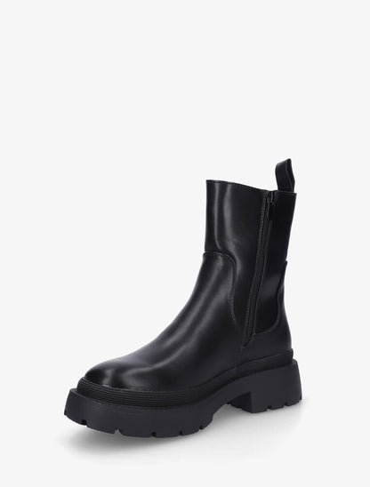 Bottines unies style chelsea - Noir - 3
