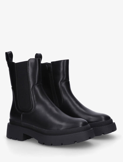 Bottines unies style chelsea - Noir - 4