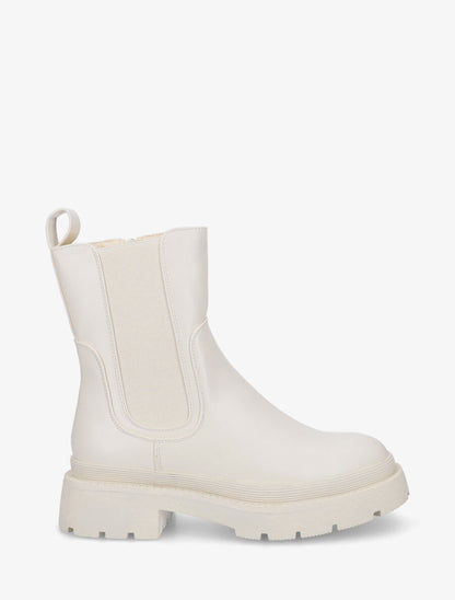 Bottines unies style chelsea - Beige - 1