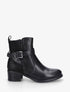Bottines bi-matière à détail croco - Noir - 5