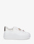 Sneakers à contrefort contrastant et bijoux strassés - Or - 5