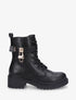 Bottines montantes à empiècement cadenas - Noir - 5