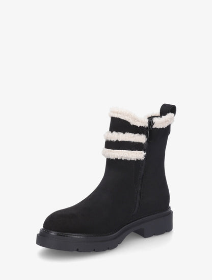 Bottines unies à coutour molletonné - Noir - 3