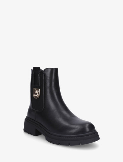 Bottines en simili élastiquées - Noir - 2