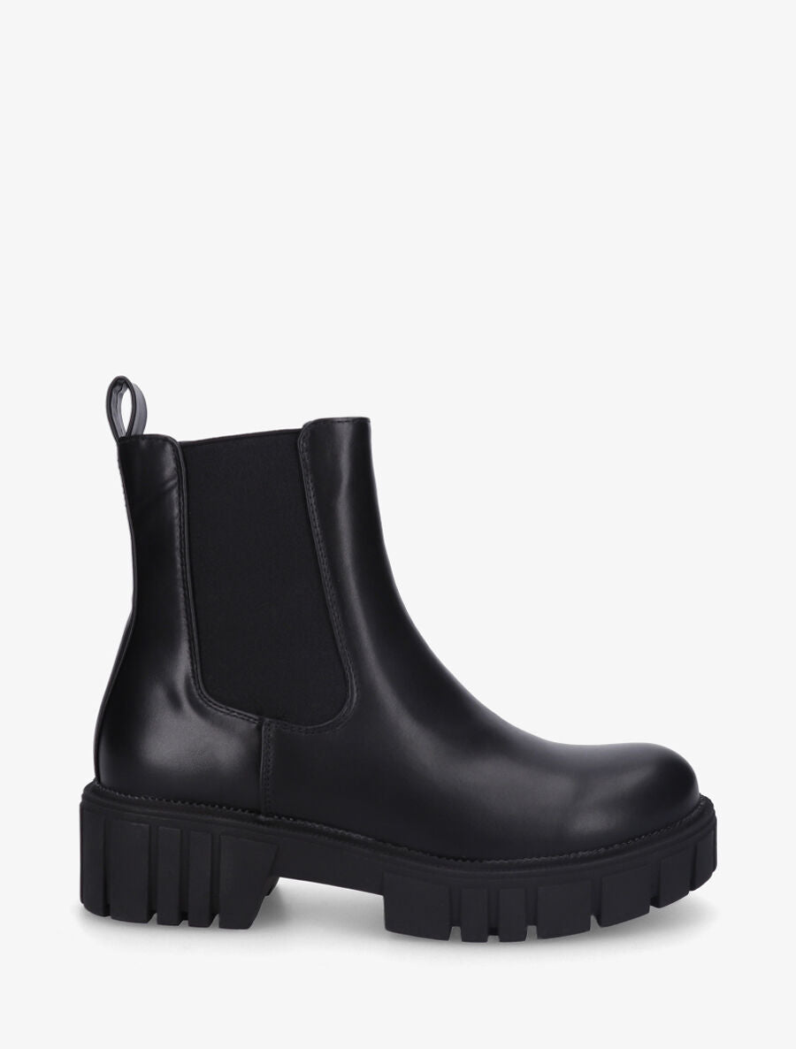 Bottines unies style chelsea - Noir - 5