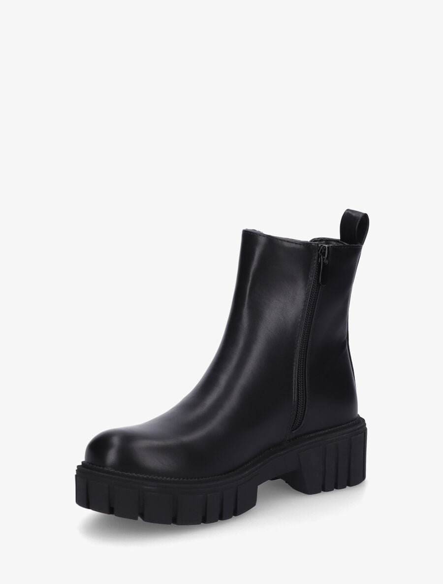 Bottines unies style chelsea - Noir - 3