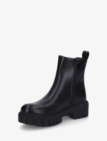 Bottines unies style chelsea - Noir - 3