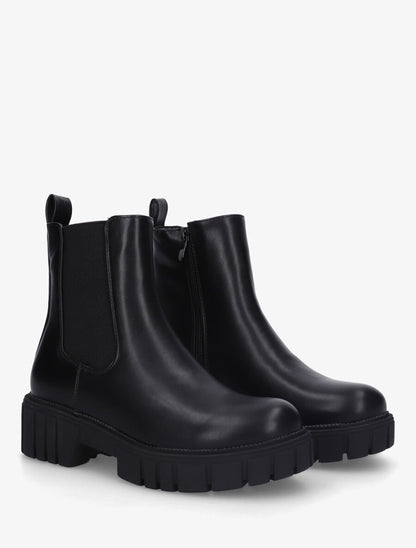 Bottines unies style chelsea - Noir - 4