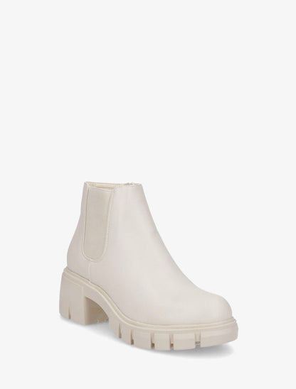 Low boots unies style chelsea - Crème - 2