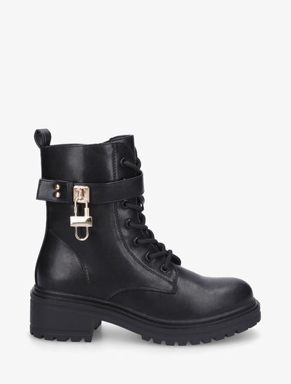 Bottines montantes à empiècement métal - Noir - 5