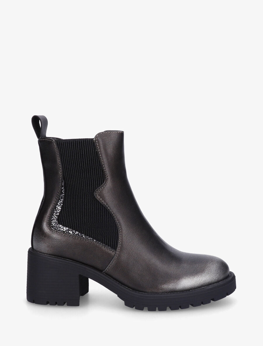 Bottines élastiquées à détail irisé - Bronze - 5