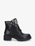 Bottines en simili à perles et strass - Noir - 1