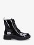 Bottines montantes vernies à lacets - Noir - 1