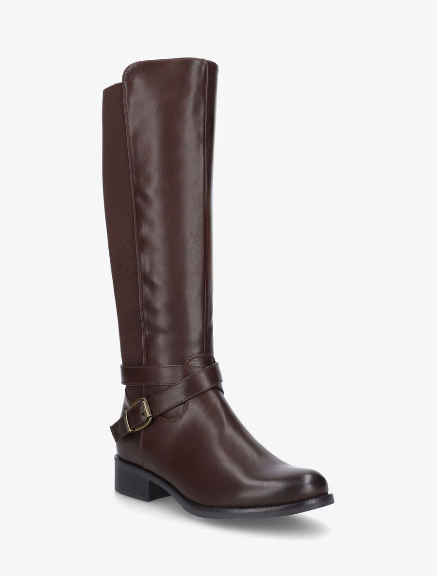 Bottes unies élastiquées - Chocolat - 2