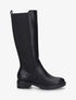 Bottes unies élastiquées à talon et semelle crantés - Noir - 1