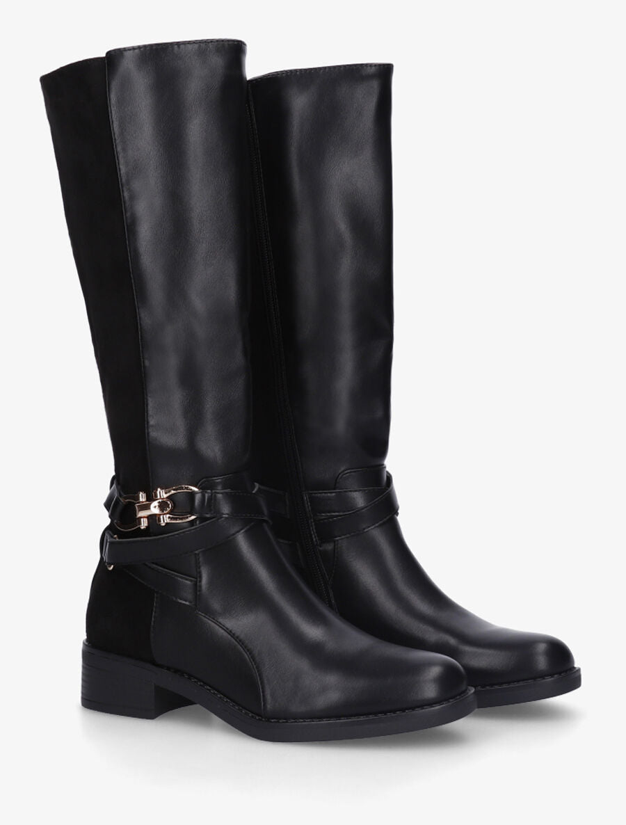 Bottes unies bi-matière - Noir - 4
