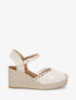 Sandales compensées style espadrilles - Beige - 1