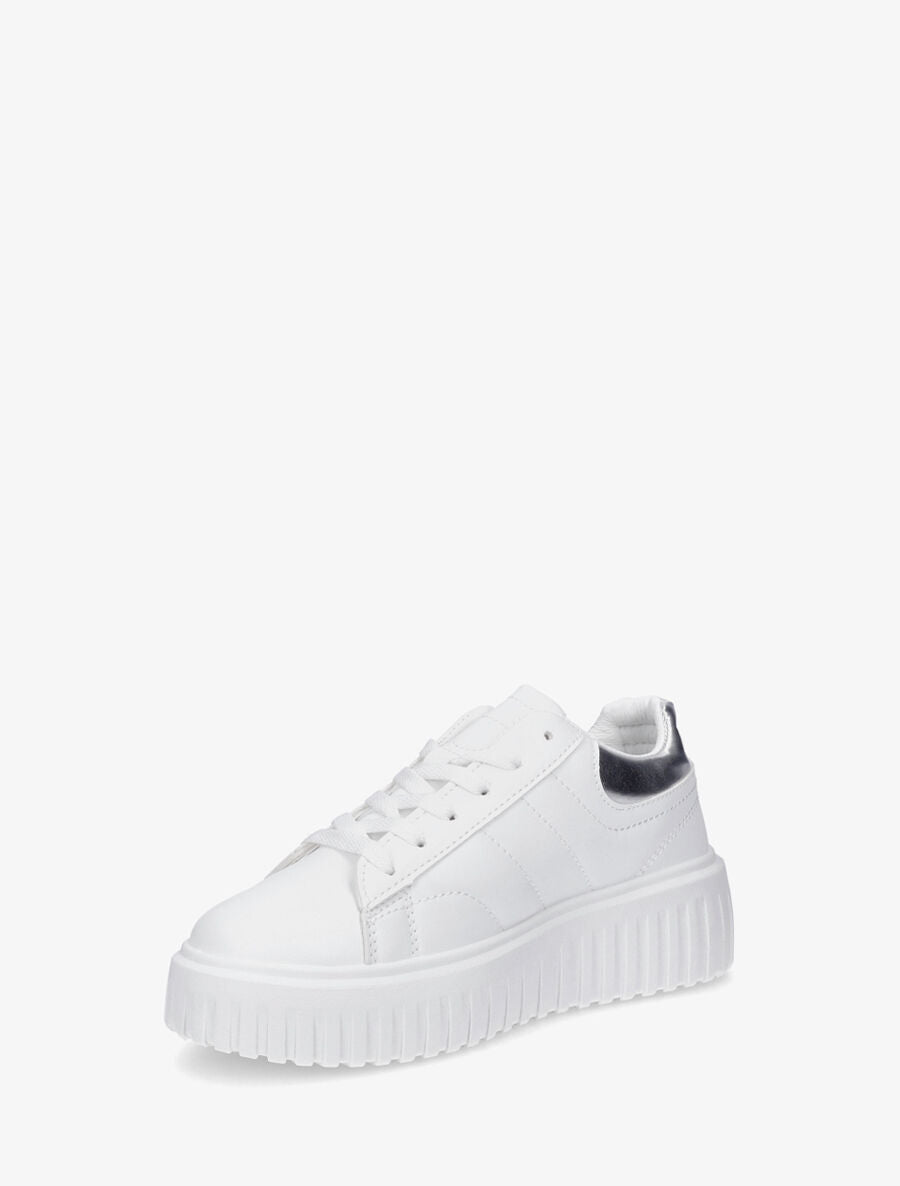 Sneakers à plateforme striée - Argent - 3