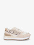 Sneakers en simili à détail irisé - Taupe - 5