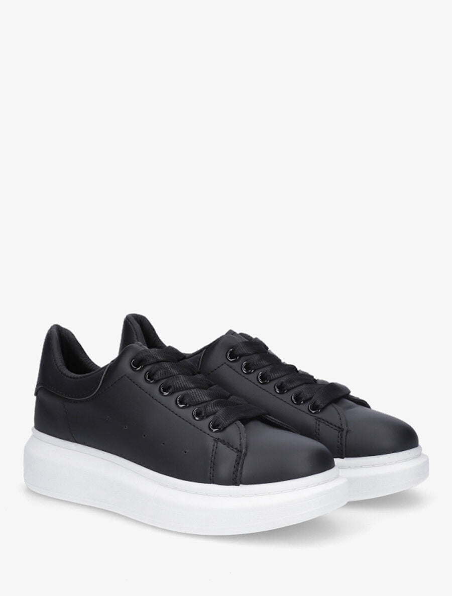 Sneakers classiques en simili - Noir - 4