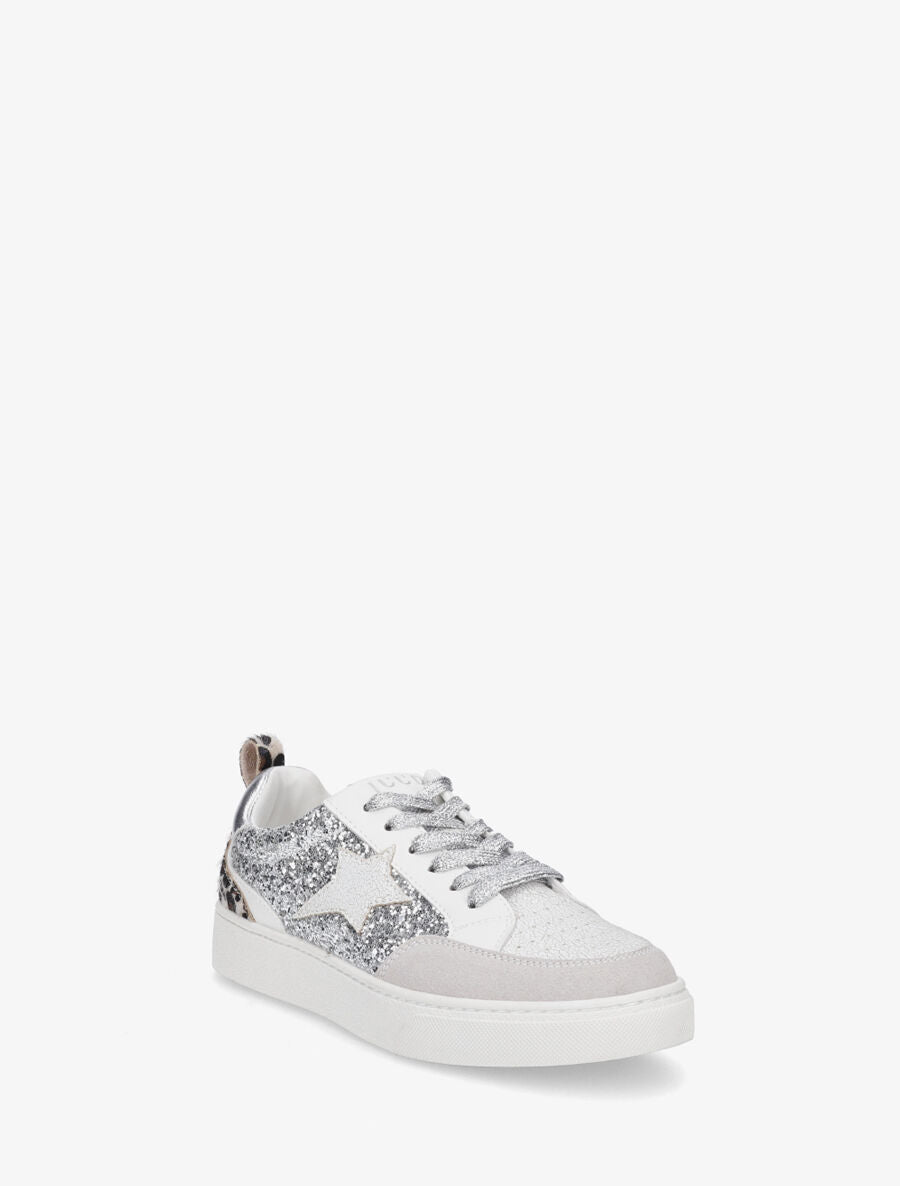 Sneakers plates étoile stylisé - Argent - 2