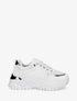Sneakers en simili à empiècement métal au talon - Blanc - 1