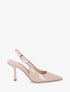 Escarpins vernis ouverts à bouts pointus - Beige - 1