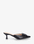 Mules en simili à talon talus - Noir - 5