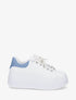 Sneakers à plateforme et strass - Bleu - 1
