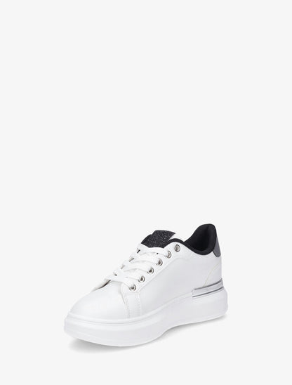 Sneakers à empiècement métallique - Blanc - 3