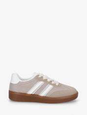 Sneakers en mesh et semelle en caoutchouc - Taupe - 5