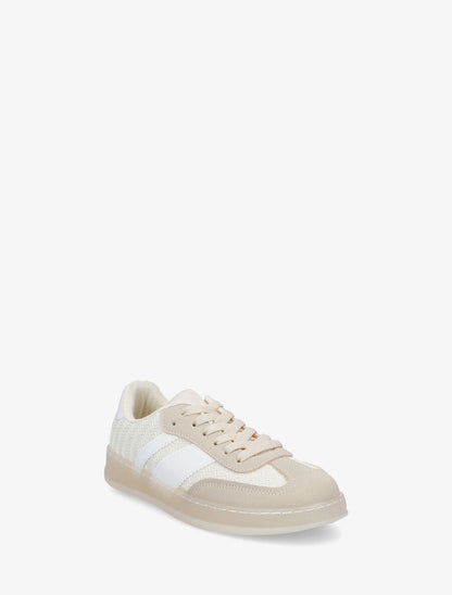 Sneakers bimatière et colorées - Beige - 2
