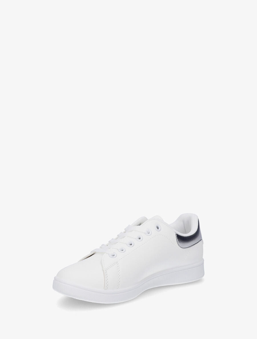 Sneakers classiques en simili - Argent - 3