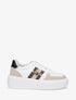 Sneakers en simili à empiècement bijou strassé - Noir - 1