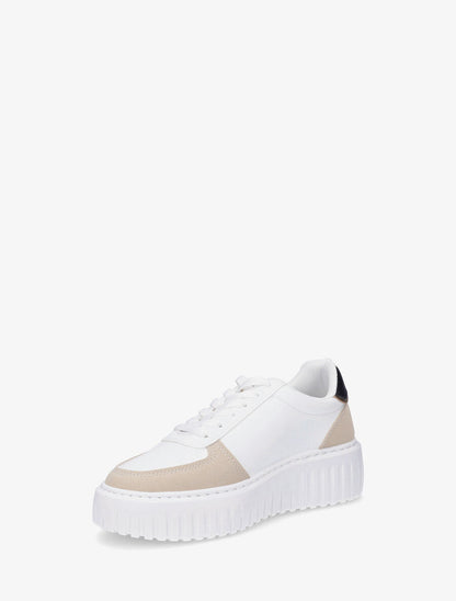 Sneakers en simili à empiècement bijou strassé - Noir - 3