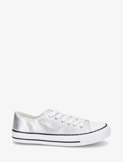 Sneakers plates nacrées en simili - Argent - 1