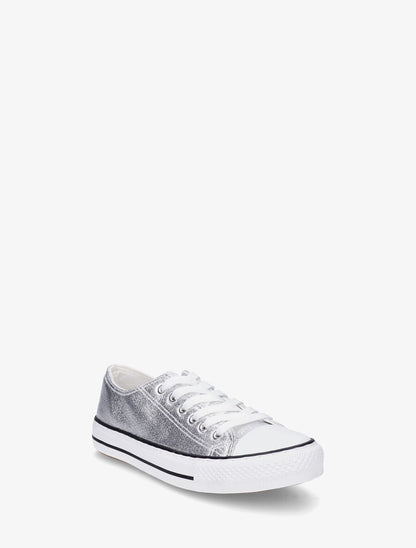 Sneakers plates nacrées en simili - Argent - 2