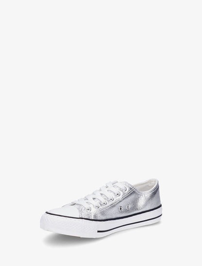 Sneakers plates nacrées en simili - Argent - 3