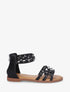 Nu-pieds cloutés en simili - Noir - 1