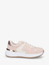 Sneakers en simili à empiècement métal - Rose - 1