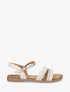 Nu-pieds à brides irisées et tweed - Beige - 1