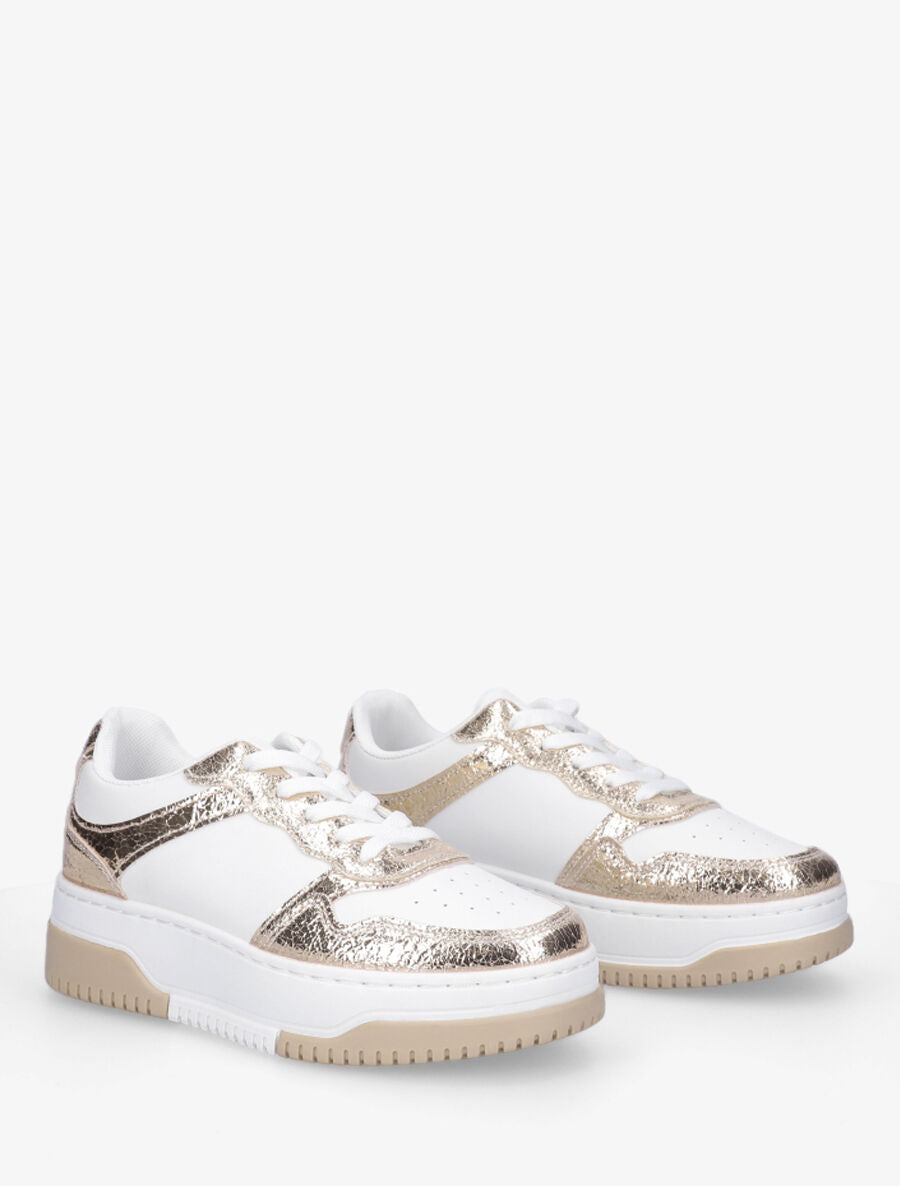 Baskets classiques en simili - Or - 4
