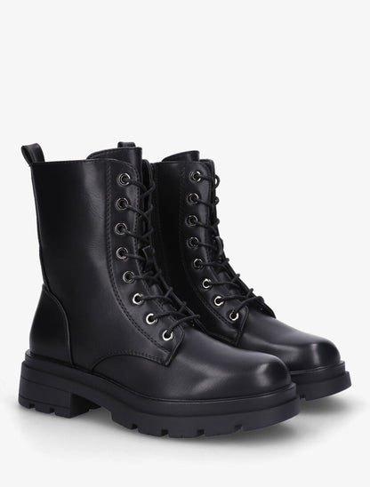 Bottines montantes à lacets - Noir - 4