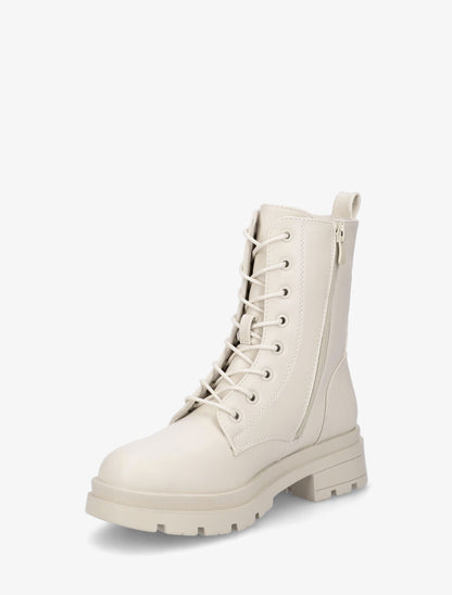 Bottines montantes à lacets - Beige - 3