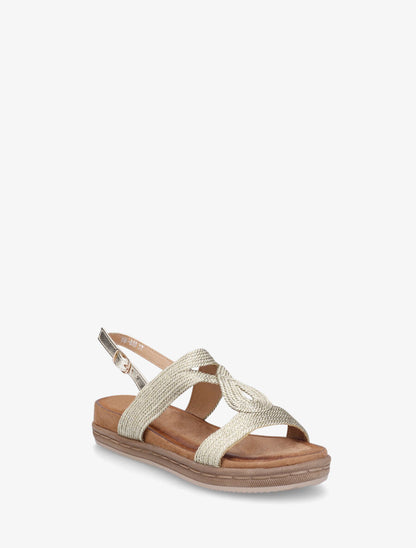 Nu-pieds style corde - Or - 3