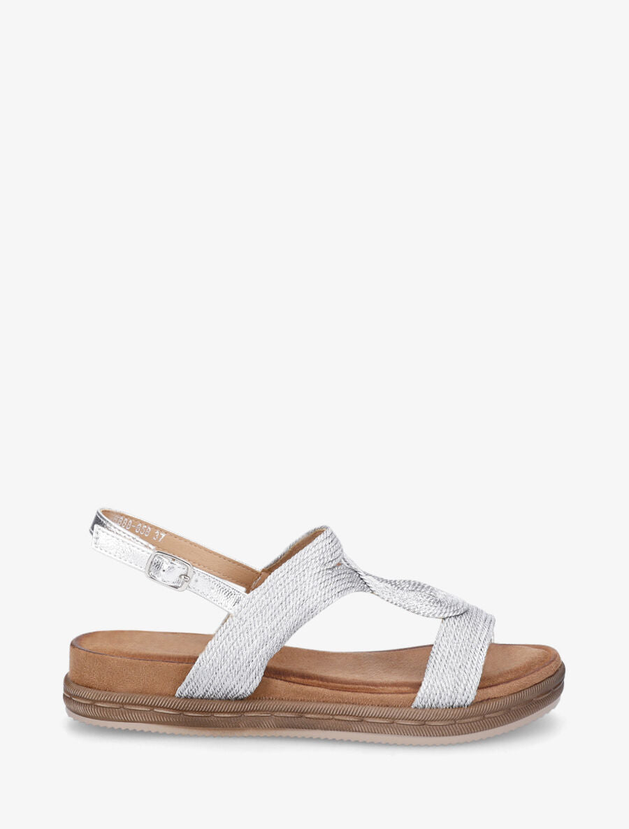 Nu-pieds style corde - Argent - 5